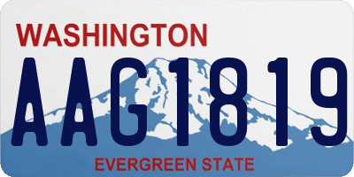 WA license plate AAG1819