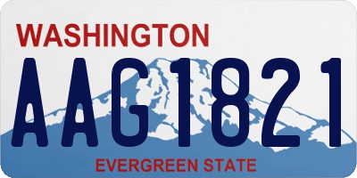 WA license plate AAG1821