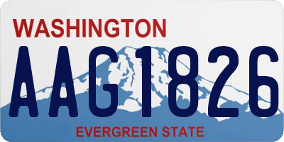 WA license plate AAG1826