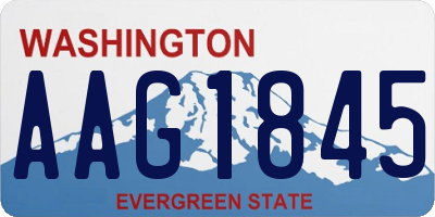 WA license plate AAG1845