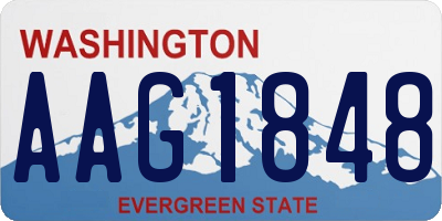 WA license plate AAG1848