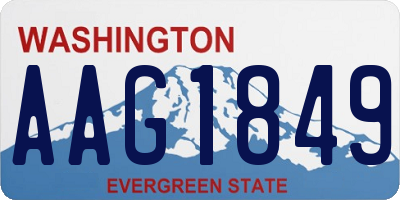 WA license plate AAG1849