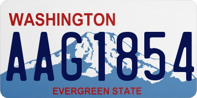 WA license plate AAG1854