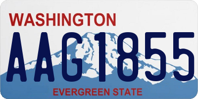 WA license plate AAG1855