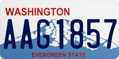 WA license plate AAG1857