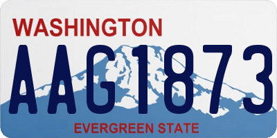 WA license plate AAG1873