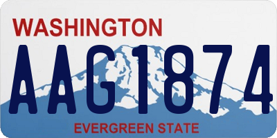 WA license plate AAG1874
