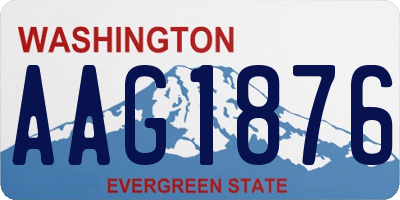 WA license plate AAG1876