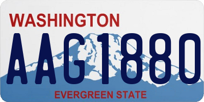 WA license plate AAG1880