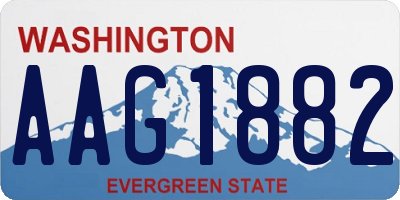 WA license plate AAG1882