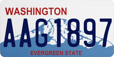 WA license plate AAG1897