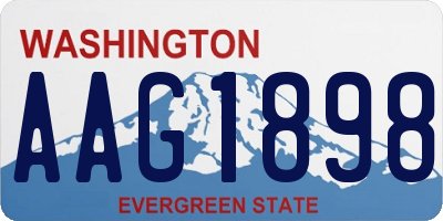 WA license plate AAG1898