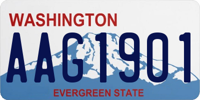 WA license plate AAG1901