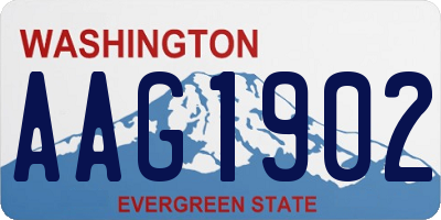 WA license plate AAG1902