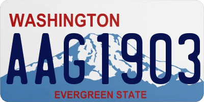 WA license plate AAG1903