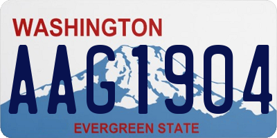 WA license plate AAG1904