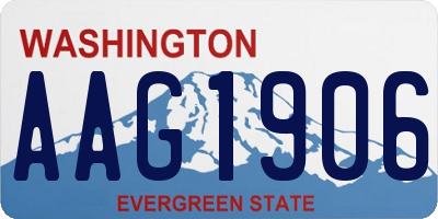 WA license plate AAG1906