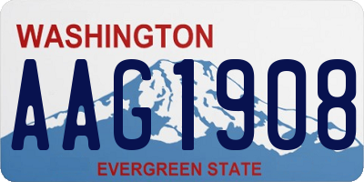 WA license plate AAG1908