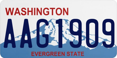 WA license plate AAG1909