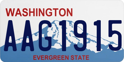 WA license plate AAG1915