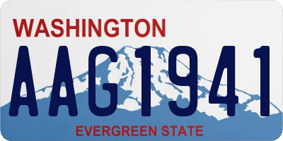 WA license plate AAG1941