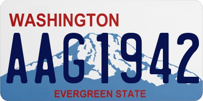 WA license plate AAG1942
