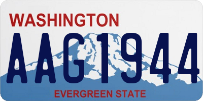 WA license plate AAG1944