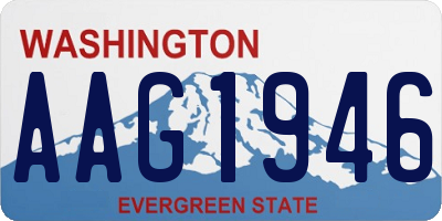 WA license plate AAG1946