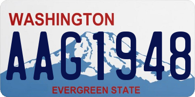 WA license plate AAG1948
