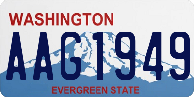 WA license plate AAG1949