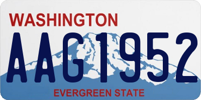 WA license plate AAG1952