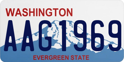 WA license plate AAG1969