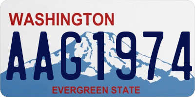 WA license plate AAG1974