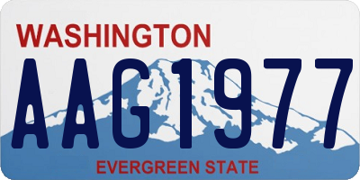 WA license plate AAG1977