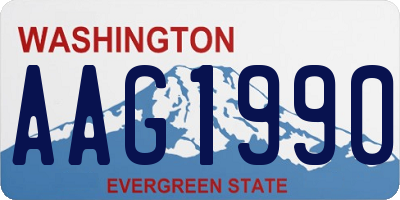 WA license plate AAG1990