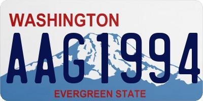 WA license plate AAG1994