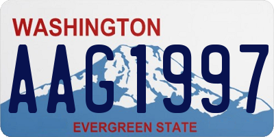 WA license plate AAG1997