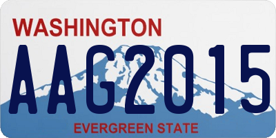 WA license plate AAG2015