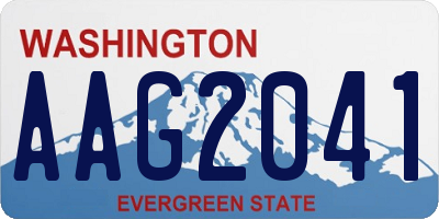 WA license plate AAG2041