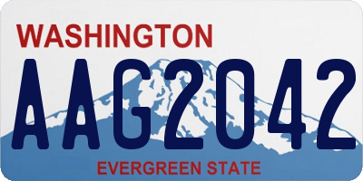 WA license plate AAG2042