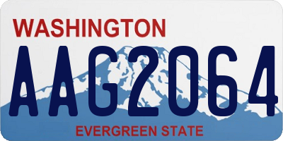 WA license plate AAG2064