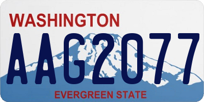 WA license plate AAG2077