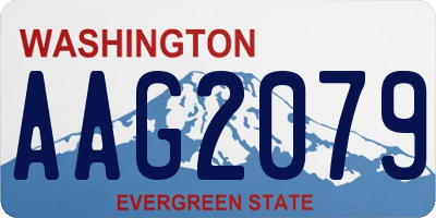WA license plate AAG2079