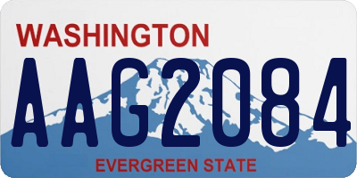 WA license plate AAG2084