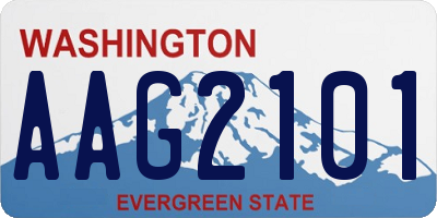 WA license plate AAG2101