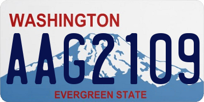 WA license plate AAG2109