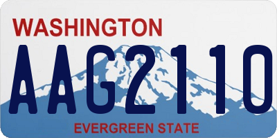WA license plate AAG2110
