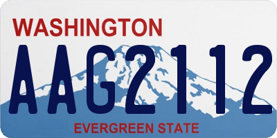 WA license plate AAG2112
