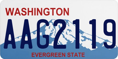WA license plate AAG2119