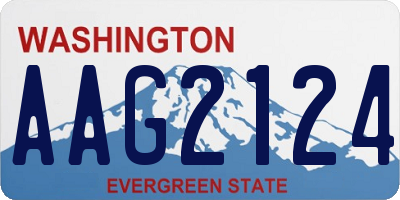 WA license plate AAG2124